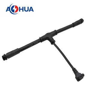 AOHUA мужской женский туннельный свет 2 3 4pin <span class=keywords><strong>T</strong></span> Тип сплиттер кабель формовочный водонепроницаемый разъем - Product Image 1