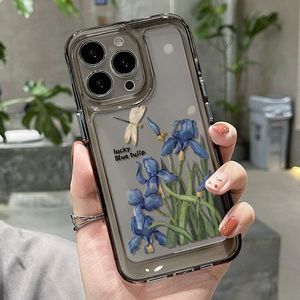 เคสโทรศัพท์ที่เหมาะสำหรับ iPhone 17 Pro Max ลายแมลงปอและดอกไอริส ดีไซน์เฉพาะตัว ตัดแต่งอย่างแม่นยำ ปกป้องเต็มรูปแบบ กันกระแทก - Product Image 3