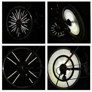 Réflecteur de roue de vélo 80 mm, réflecteur de vélo, clip réfléchissant, couvre-rayons, bande réfléchissante argentée pour la sécurité du cyclisme - Product Image 5
