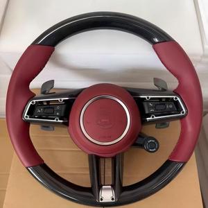 Volante de Fibra de Carbono con Doble Detalle Amarillo a <span class=keywords><strong>Precio</strong></span> de Fábrica, Compatible con Todos los Modelos de <span class=keywords><strong>Porsche</strong></span> <span class=keywords><strong>Cayenne</strong></span> 911 Panamera - Product Image 5