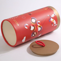 Nouvel An : Boîte Cadeau Cylindrique Porte-Bonheur, Emballage Festif Rouge, Seau Cadeau Festif, Origine Chine, Personnalisable en Option