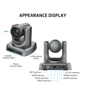 4K AI PTZ Camera Voice Tracking 12x/20x Optical 4-<b>Mic</b> for Large Conference Rooms Lecture Halls Houses of Worship MC500V PTZ - Product Image 6