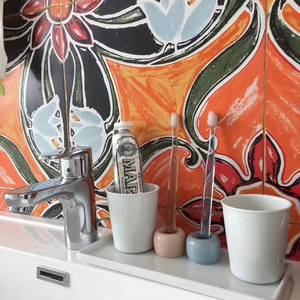 Orcelain iles, and-Painted Loral, uropean Pean odern, Lip on-Slip atatte 300x300mm loloor Iles para ining oom Itchen Room - Product Image 3