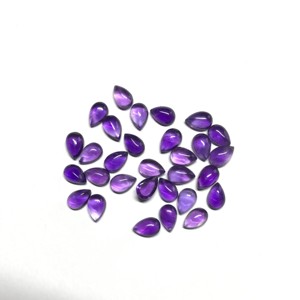 IGI Certificado de alta calidad 3x4mm cabujón de pera amatista Africana Natural piedra preciosa trasera plana suelta gemas vivaaz ópticas calibradas - Product Image 4