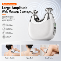 Pistolet de massage électrique portable rechargeable à moteur sans balais, 3 vitesses, double tête, pour la relaxation musculaire du corps
