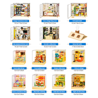 Kit miniature de maison de poupée DIY, kit de maison miniature 3D, puzzle, coin lecture, maison de poupée moderne en bois pour adultes, décoration intérieure, cadeau