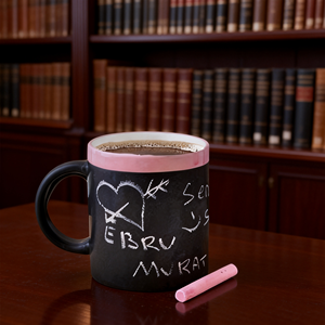 <span class=keywords><strong>Tazze</strong></span> in Ceramica Effetto Lavagna con Bordo Smaltato Colorato / <span class=keywords><strong>Tazze</strong></span> <span class=keywords><strong>da</strong></span> Caffè Effetto Lavagna - Product Image 3