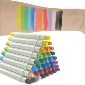 KHY KH3006 Offre Spéciale OEM peinture à base d'eau pour enfants, maquillage de la peau, mélange de couleurs, Crayons professionnels pour le visage, stylo bâton