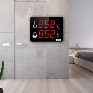 Thermomètre et hygromètre numériques d'intérieur avec écran LED pour la mesure de la température et de l'humidité à domicile - Product Image 2