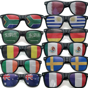 Lunettes de soleil personnalisées pour hommes, <span class=keywords><strong>moins</strong></span> chères, de haute qualité, avec décoration drapeaux de tous les pays, autocollants promotionnels à trous d'aération pour fans - Product Image 5