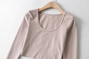 Donne Femminile Manica Lunga <span class=keywords><strong>Elegante</strong></span> Nuovo Ufficio Della Signora Della Camicia Camicetta da Donna Girocollo Base All'interno di Alta - Product Image 4