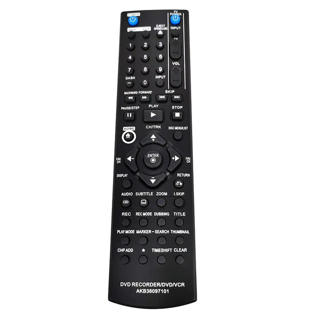 OEM Replacement Infrared Remote Control AKB36097101 Fixed Code Waterproof 4-Button for DVD Recorder & VCR RC897T RC397HM