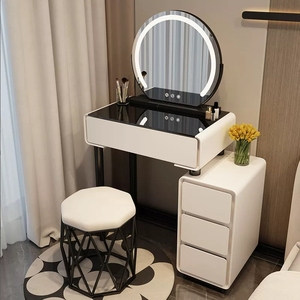 Modern Bedroom Furniture Set Mesa de maquiagem iluminada com espelho e gavetas, alta qualidade Touch Dimmable LED Vanity <span class=keywords><strong>Desk</strong></span> - Product Image 6