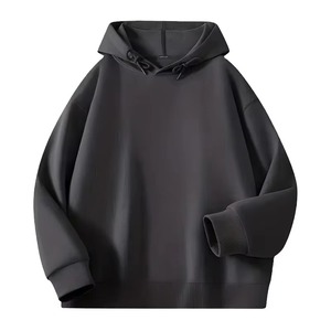 Sweat-shirt à capuche noir pour homme avec imprimé à pois scintillants, coupe classique, pull en tricot décontracté, vêtement d'automne - Product Image 2
