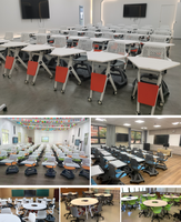 Chaise de formation mobile intelligente portable en plastique GUANGWEI, tables et chaises d'étude pour étudiants