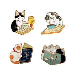 Minimum Order Quantity Merchant Wholesale Custom Metal Enamel Pin Cat & Cute Zinc Alloy Soft Enamel Lapel Pin