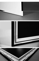 Écrans de projection acoustiquement transparents HEYU avec cadre fixe en aluminium perforé tissé acoustiquement, montage mural 1 cm