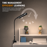 Lampe de bureau LED en métal, design anti-éblouissement, gradation par bouton-poussoir, réglage AC, protection des yeux, idéale pour la lecture des étudiants, les chambres et les salles d'étude