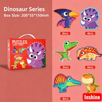 Puzzle d'animaux en gros morceaux, 6 thèmes, ensemble de puzzles pour tout-petits, jouet éducatif, boîte cadeau pour garçons et filles