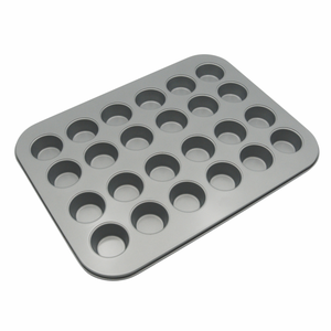 Moule à mini-muffins 24 cavités en acier au carbone épais, revêtement antiadhésif de qualité supérieure, écologique, conforme aux normes FDA/LFGB, pour utilisation domestique au four - Product Image 2