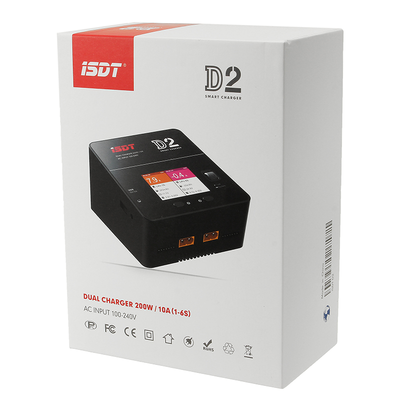 ISDT D2 MARK II 200W 20A AC Dual Channel Output Battery Charger