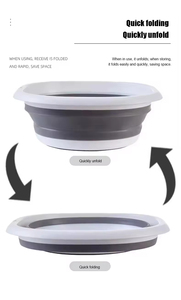 Hot Selling <strong>Plastic</strong> Washbasin Saving Space Foldable Tub <strong>Plastic</strong> Washtub Washbowl Portable Foldable Washbasin - Product Image 4