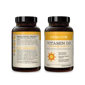 oem Custom Label VIT D3 5000 IU K2 Organic Liposomal Vegan Vitamin D3 K2 Softgels For adult Support Immune Bone