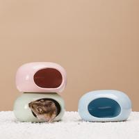 Abri en céramique pour hamster, maison en pierre, tapis en soie dorée, fournitures pour cochon d'Inde, igloo rafraîchissant d'hiver pour cochon d'Inde pygmée - Sélection Glace