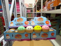 Jouet capsule mystère Squishy Bun mignon, balle anti-stress à presser, couleurs assorties, jouet sensoriel pour soulager le stress, pour fêtes d'enfants et anniversaires