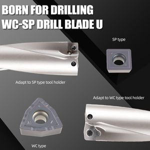 数控车床可转位刀具 碳化钨 U 型钻削车削刀片 SPMG WCMT U 型钻刀刀片 - Product Image 2