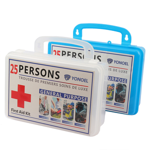 Kit de premiers soins médicaux étanche pour 25 personnes boîte poignée en plastique trousse de premiers soins d'urgence pour la maison, le bureau, l'école, l'extérieur, l'usine - Product Image 3