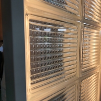 Paravent en verre lumineux LED personnalisé en usine - Écran de séparation texturé en grille métallique lumineuse pour hôtel, restaurant, maison