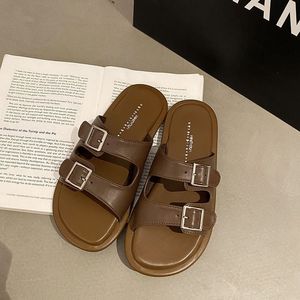 Chanclas de Verano Birkenstock para Hombre y Mujer con Suela de Corcho y Diseño de Piel de Doble Hebilla Antideslizante - Product Image 4