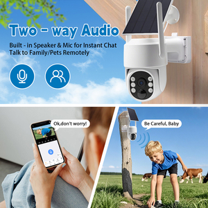 4MP CCTV Kit không dây năng lượng mặt trời bảng điều khiển điện an ninh <span class=keywords><strong>PTZ</strong></span> Hệ thống <span class=keywords><strong>camera</strong></span> không dây wifi ngoài trời năng lượng mặt trời cctv Hệ thống <span class=keywords><strong>camera</strong></span> - Product Image 2