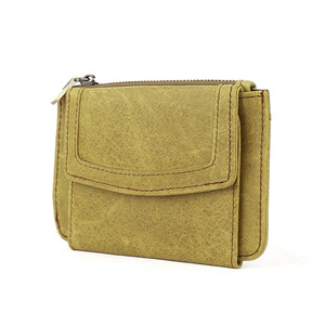 Genuine Leather Coin <b>Purse</b> Mini Size RFID Protection Unisex Wallet Solid Color Sewing Thread Detail Everyday Use - Product Image 2