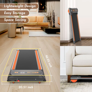 Tapis de course <span class=keywords><strong>électrique</strong></span> 2,25 CV avec inclinaison automatique, mini tapis de marche compact et plat pour la maison et la salle de sport, installation facile - Product Image 3
