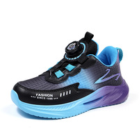 Sepatu Sneakers Outdoor Lembut untuk Anak Laki-laki dan Perempuan Model Terbaru dengan Tombol Putar, Sepatu Olahraga Anak Berbahan Mesh yang Bernapas, Alas Kaki Lari Anak