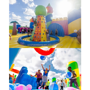 Château Gonflable Commercial d'Extérieur Géant avec Souffleur, Parc Gonflable pour Enfants et Adultes avec Parcours d'Obstacles et Toboggans - Product Image 6
