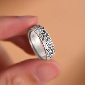 Anillos De Pareja Chinese Style Lotus Retro <b>Ring</b> for Men and Women <b>Couple</b> <b>Rings</b> Buddhastone Retro Adjustable Lotus <b>Ring</b> - Product Image 1