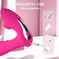 Silikon Erwachsenen-Spielzeug 2-in-1 G-Punkt & Klitoris Saugvibrator mit 10 Vibrationsmodi 100% Wasserdicht Tragbarer Dildo für Frauen