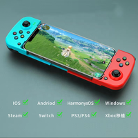 Controlador de Juegos Móviles Extensible Inalámbrico, Gamepad Extensible con Mango BT para Teléfono Móvil Android