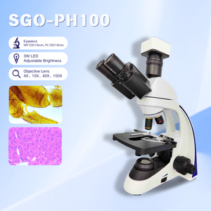 SGO-PH100 双眼生物顕微鏡（LED照明とディスプレイ搭載、実験室用） - Product Image 1