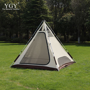 YGY Glamping Ensemble Instantané Étanche Anti-UV Pyramide Tente 2-3 Personnes Famille Camping En Plein Air Une Chambre Structure 4 Saisons Utilisation - Product Image 2