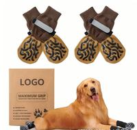 Vente chaude classique extérieur antidérapant chaussures pour animaux de compagnie imperméable respirant coton chaussettes pour