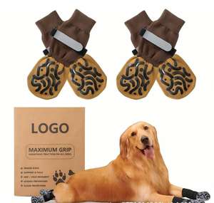 हॉट सेलिंग क्लासिक आउटडोर गैर-पर्ची पालतू जूते वाटरप्रूफ लुभावनी कपास मोजे मध्यम बड़े कुत्तों के लिए - Product Image 6