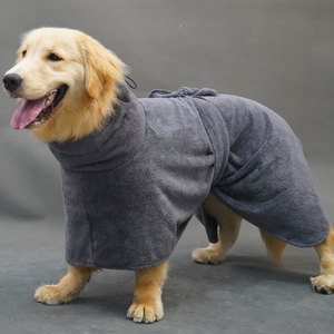 Peignoir pour grand chien, serviette en microfibre à séchage rapide pour Golden Retriever, Labrador, vêtements de toilettage pour animaux de compagnie, bleu brumeux, vert, gris - Product Image 2