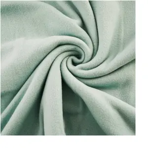 Pelleira de lã polar de dois lados escovados, preço de fábrica, tecido 100% poliéster 180 G/M, Zhejiang 100D, malha lisa, macio e quente