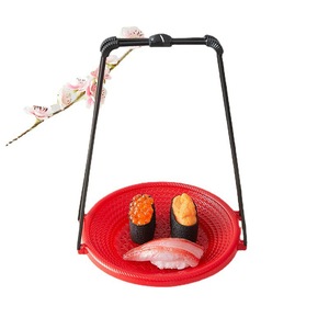 Corbeille à fruits et sushis portative Double Épée Oiseau Volant, Noir et Rouge, pour Hôtels et Restaurants, Plat de service pour la Cuisine Japonaise et les Collations - Product Image 5