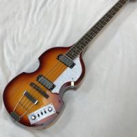 Basse électrique BBT Hofner 4 cordes, corps en acajou, manche en érable, micros HH, 22 frettes, dos/côtés en palissandre, couleur sunburst, livraison rapide