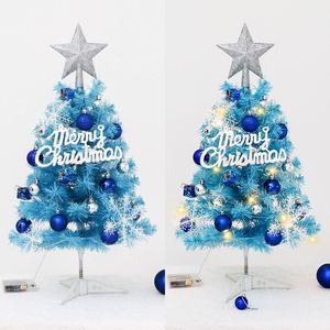 Nouvel Arbre de Noël Miniature 2026 45/60cm Bleu, Petit Arbre de Bureau, Emballage pour Décorations de Noël Mini Transfrontalières - Product Image 3
